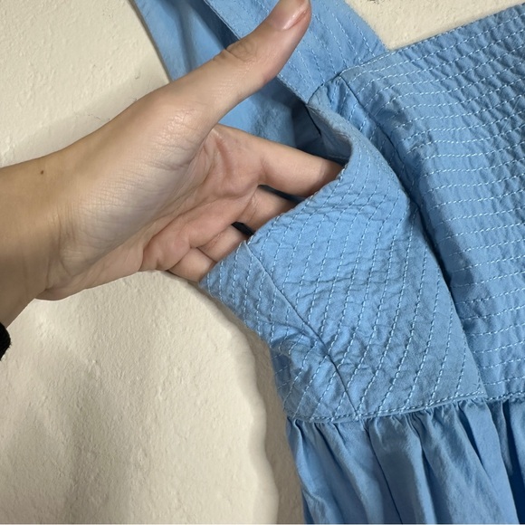 MADEWELL light blue cutout back empire midi dress 2 - Picture 5 of 13